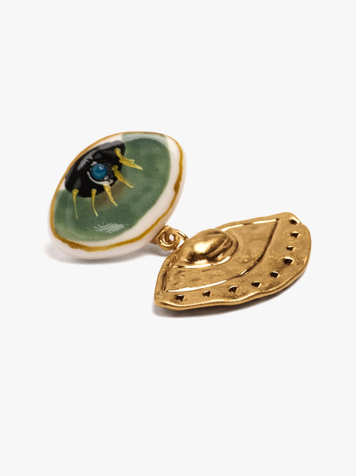 Earrings With Ceramic Eyes