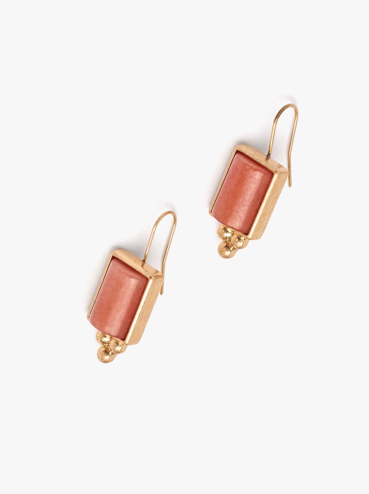 Rectangular Earrings With Stones