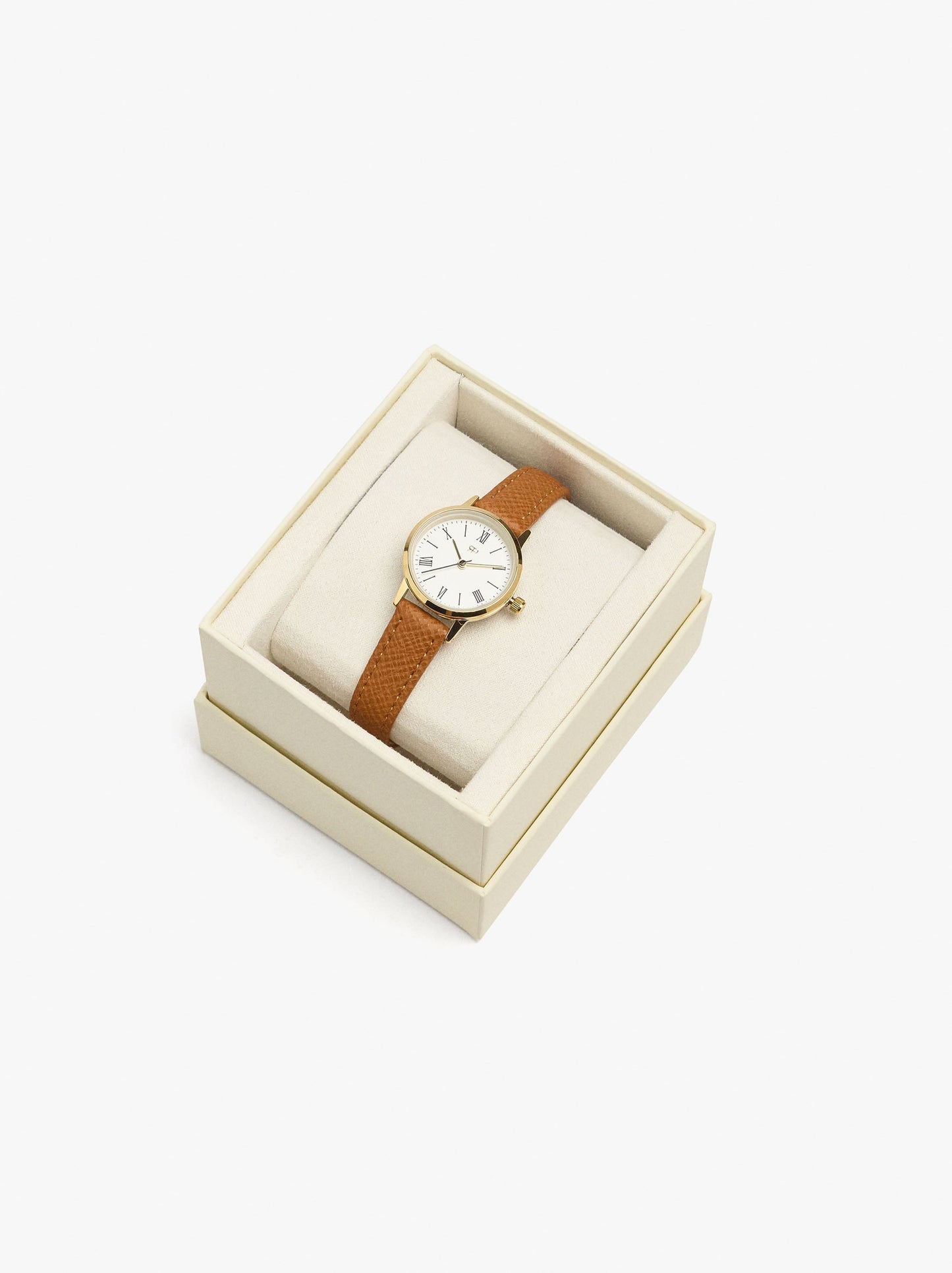 Round Watch With Bracelet With Texture