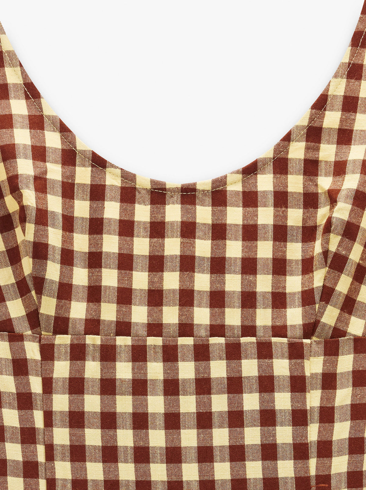 Vichy Check Midi Dress