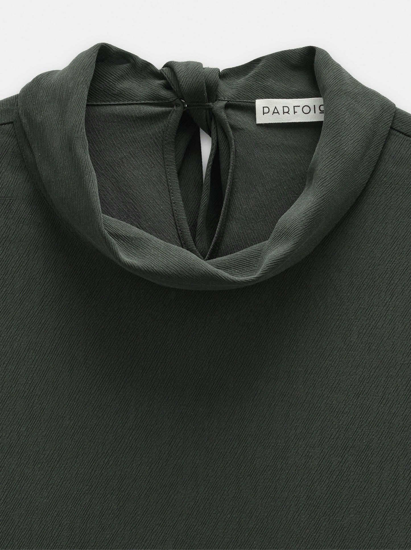Plain Blouse With High Neck