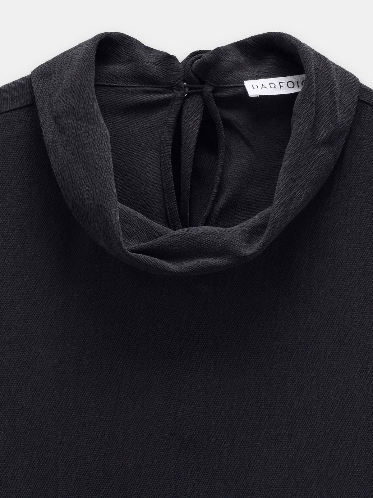 Plain Blouse With High Neck