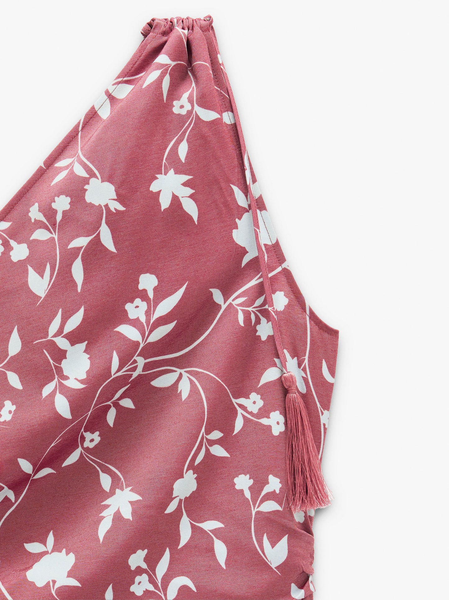 Asymmetric Dress With Floral Printed