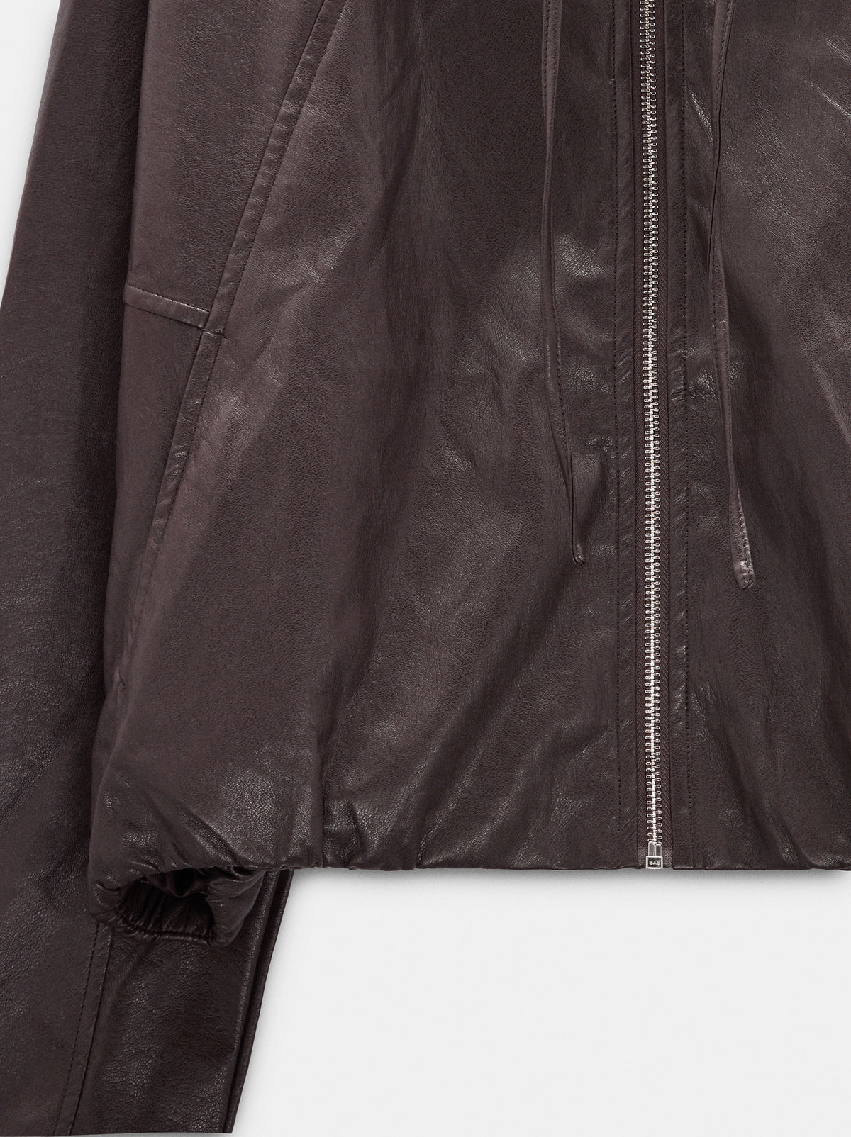 Leather-Effect Jacket With Versatile Collar