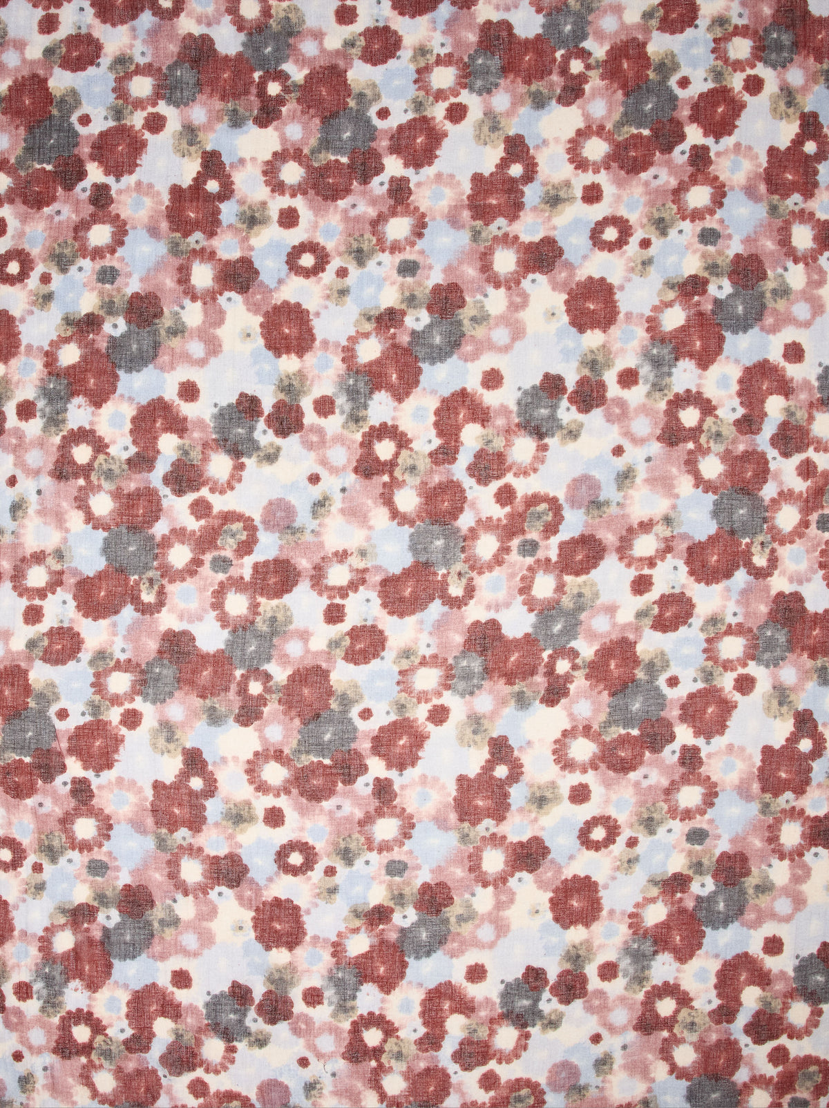Square Floral-Printed Scarf With Tassels