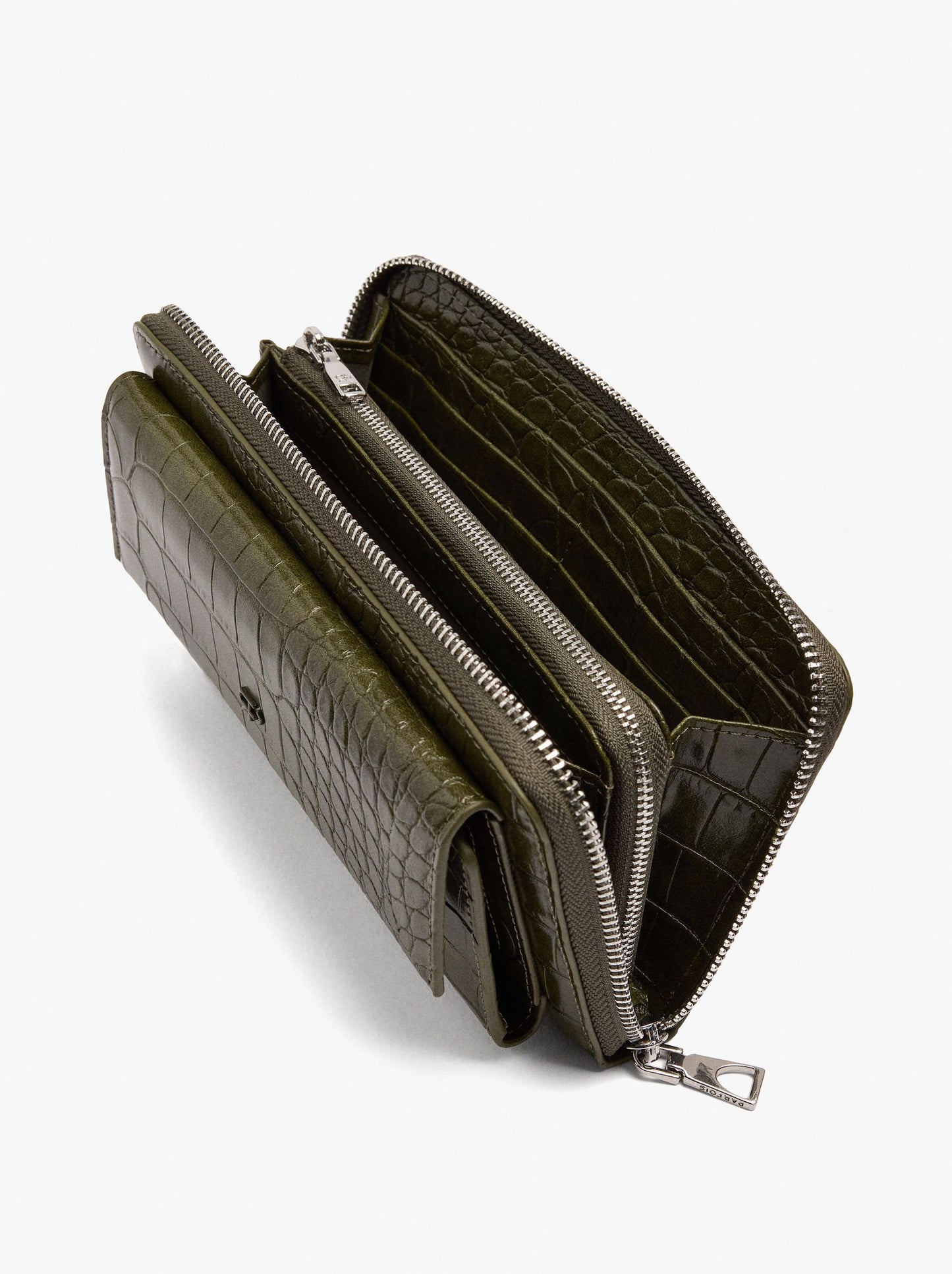 Animal-Embossed Wallet With External Pocket
