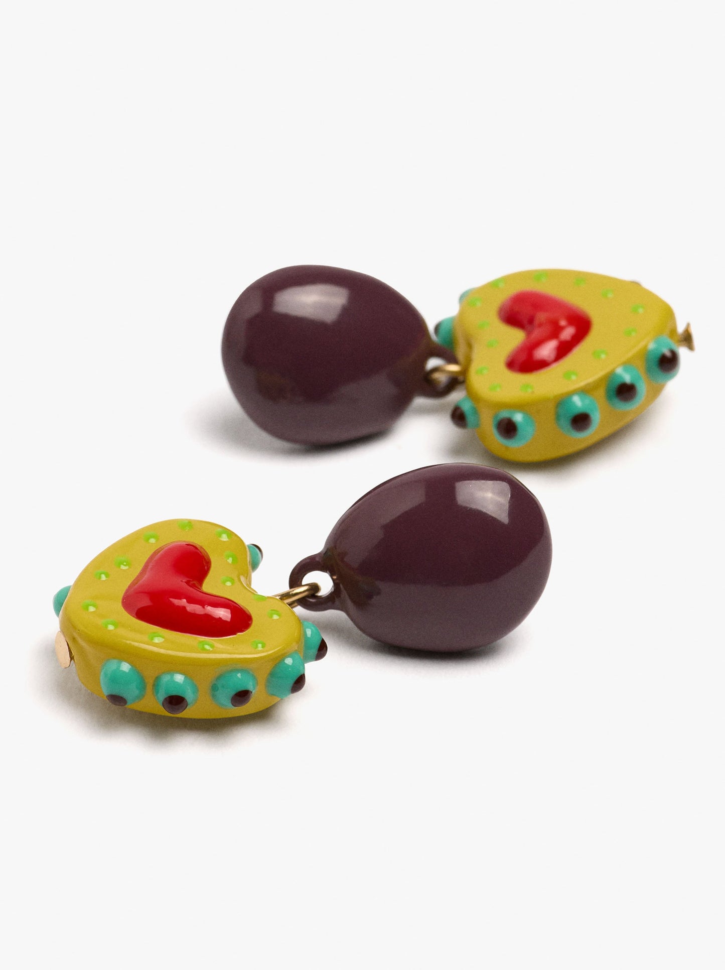 Heart Earrings With Raised Details