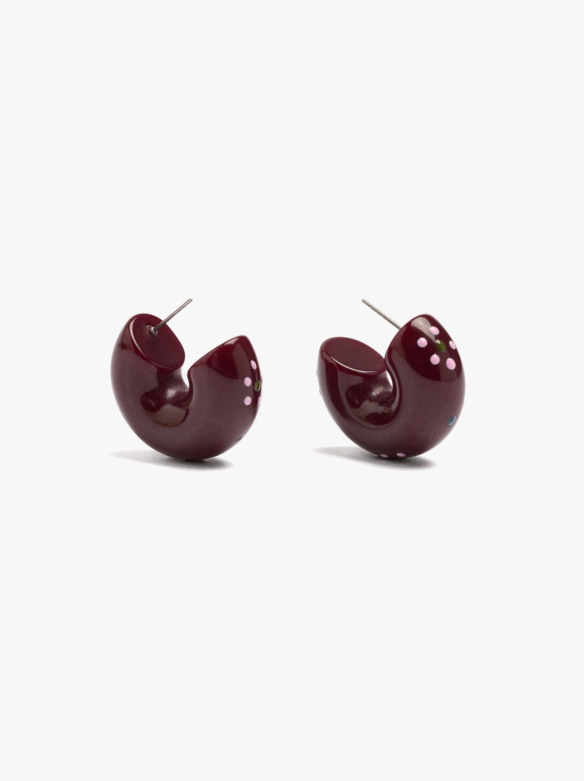Tubular Resin Hoop Earrings
