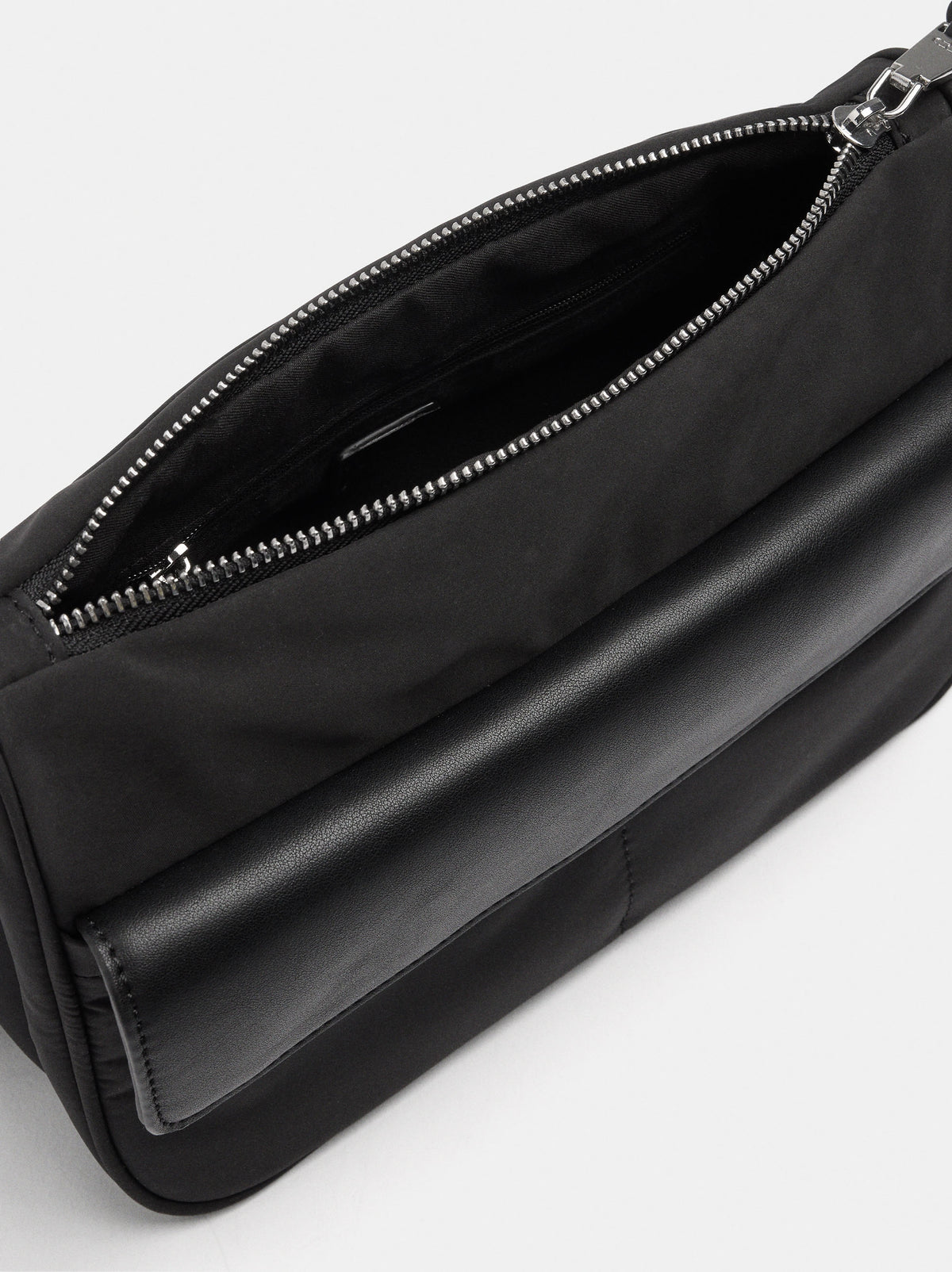 Nylon Crossbody Bag With Flap Pocket