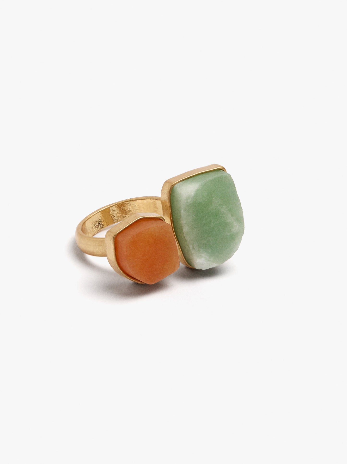 Open Ring With Irregular Stones