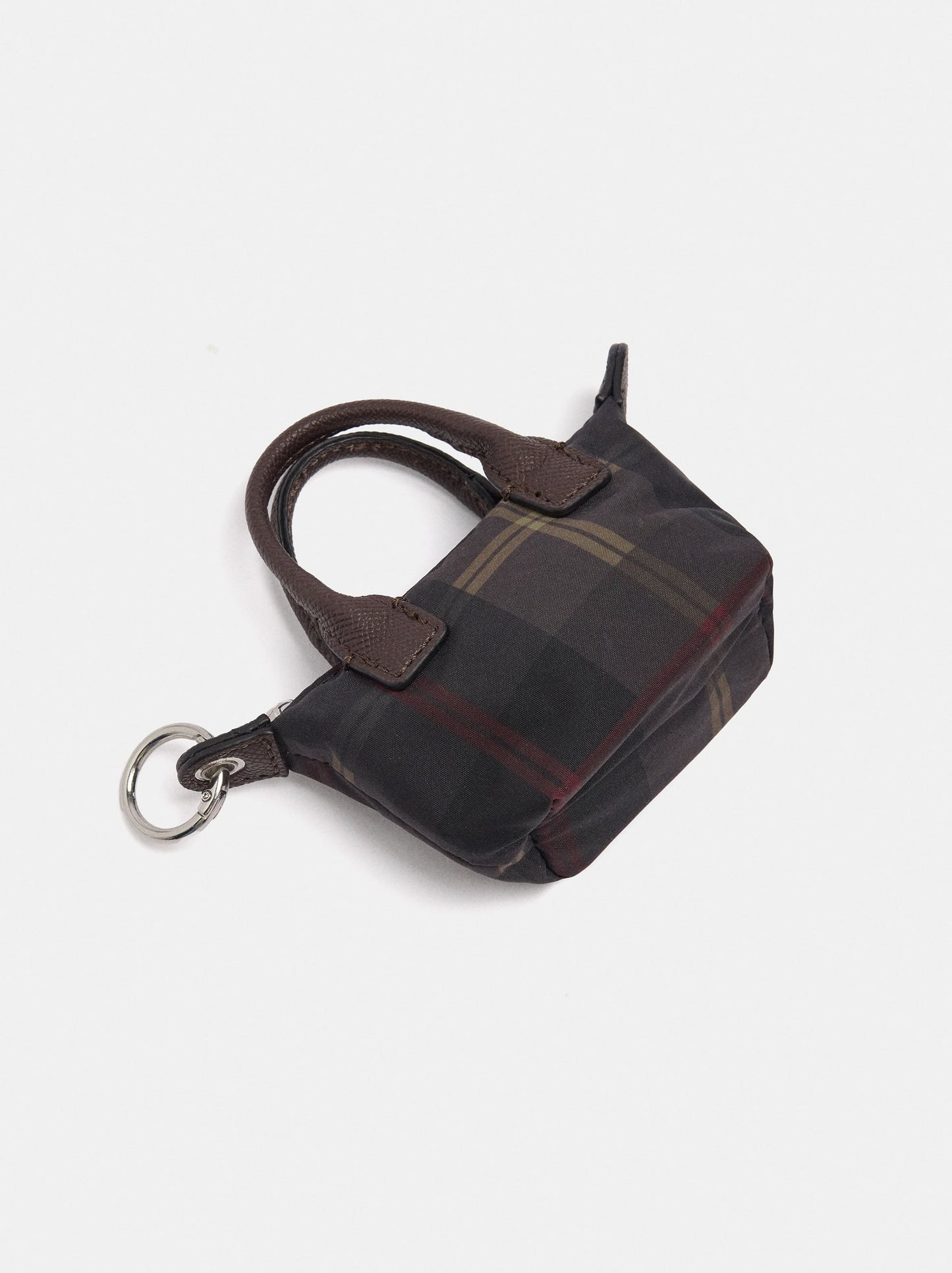 Small Printed Nylon Shoulder Bag With Charm