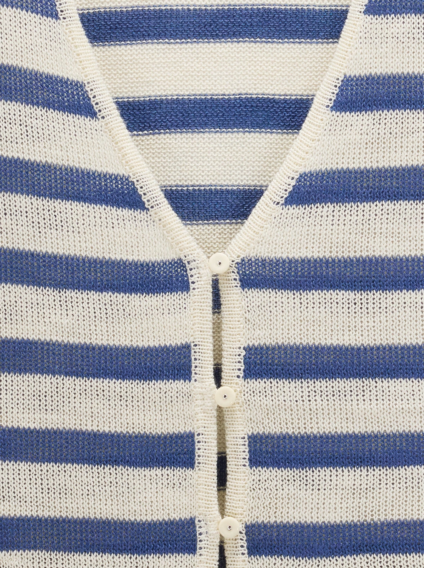 Vest With Striped Knit