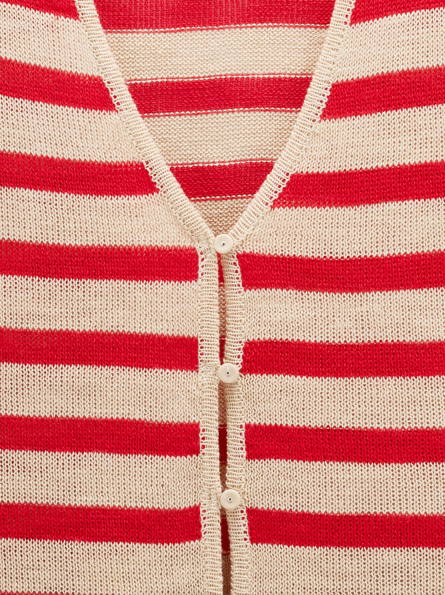 Vest With Striped Knit