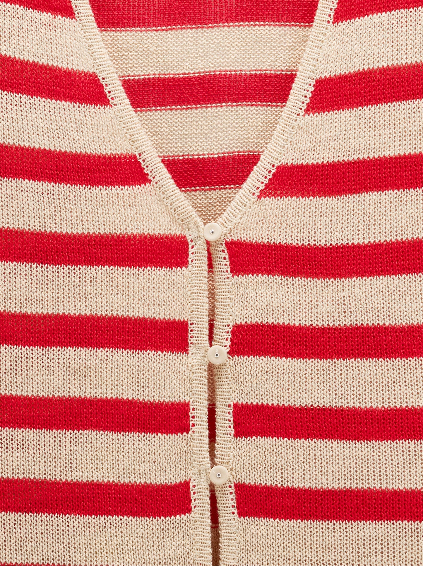 Vest With Striped Knit