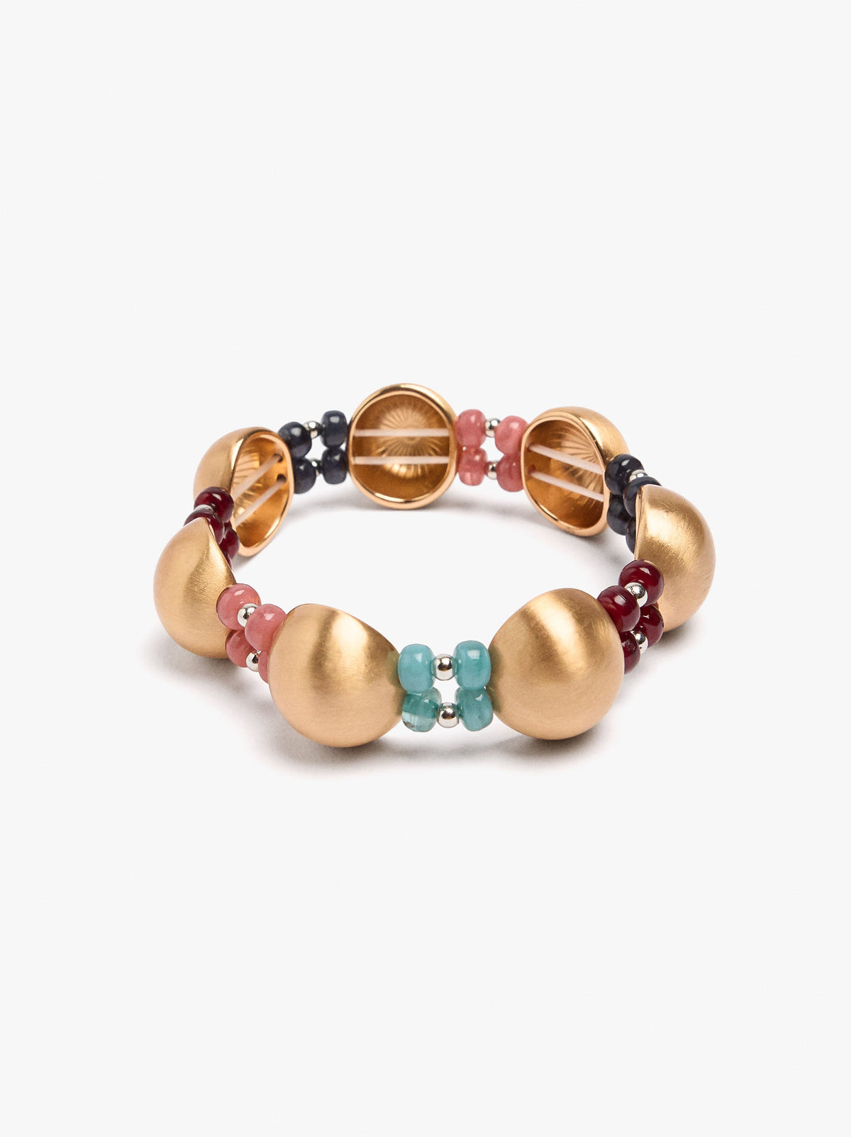 Elasticated Bracelet With Resin Beads
