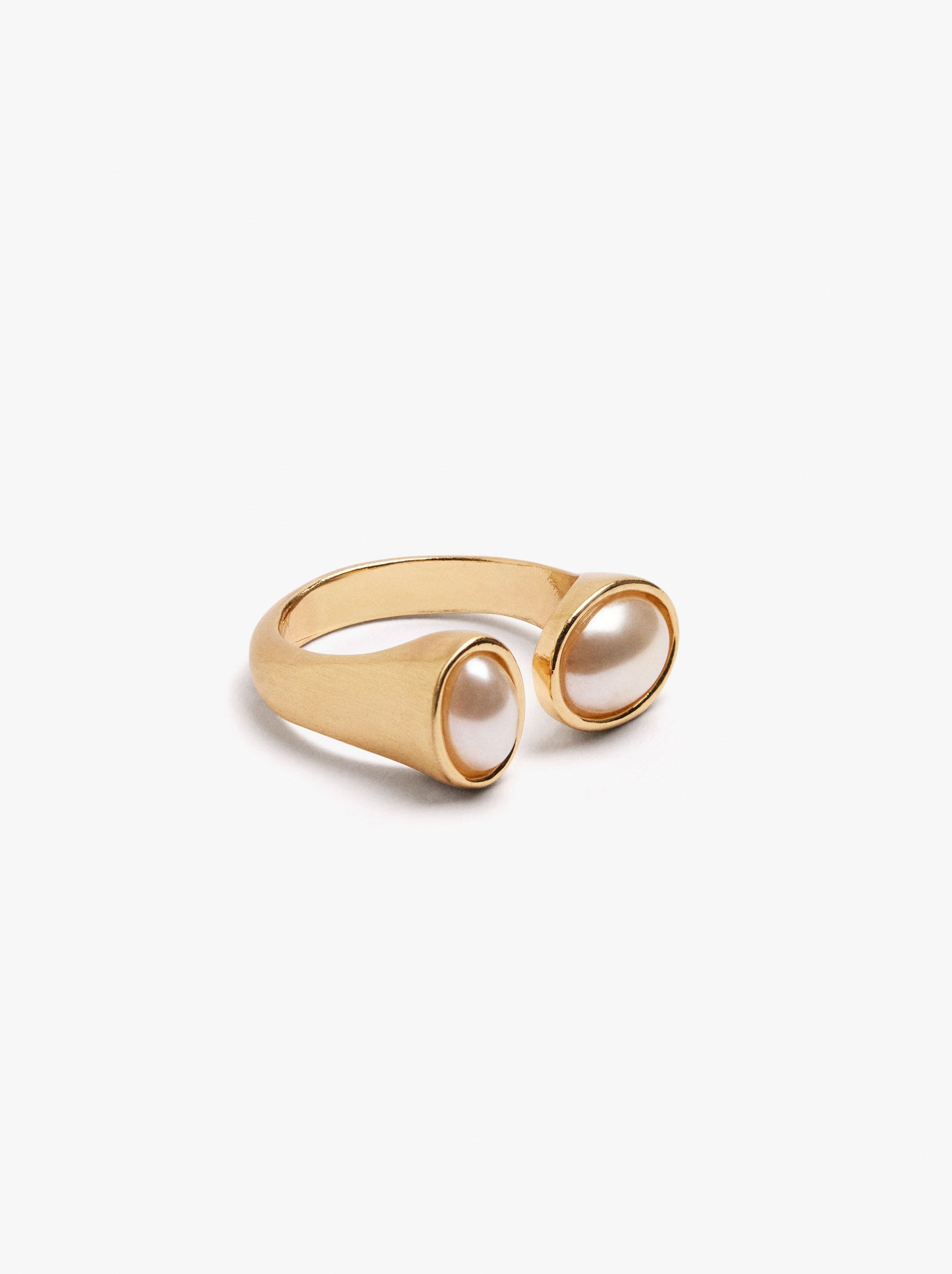 Open Ring With Pearls