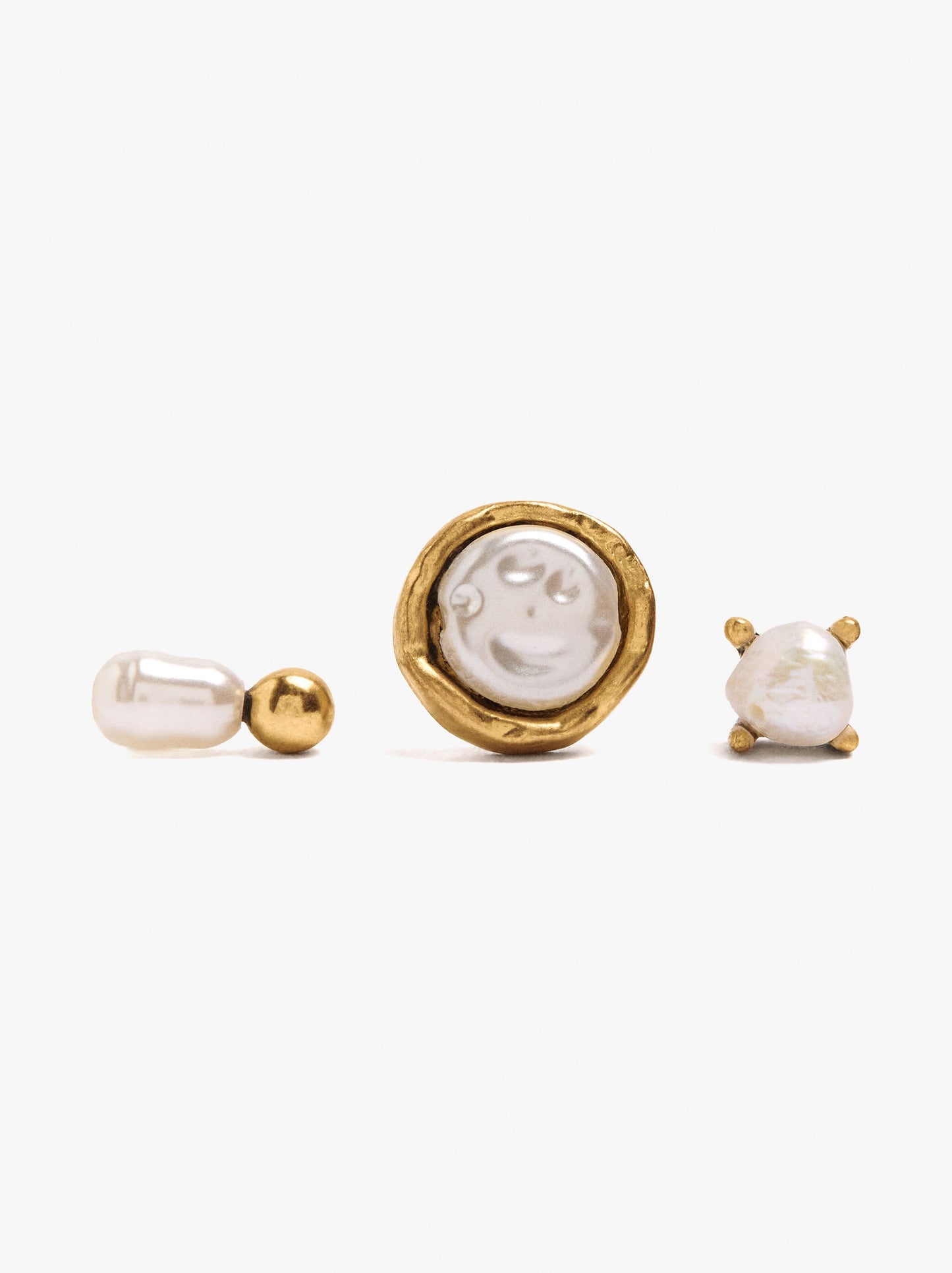 Set Of Freshwater Pearl Earrings