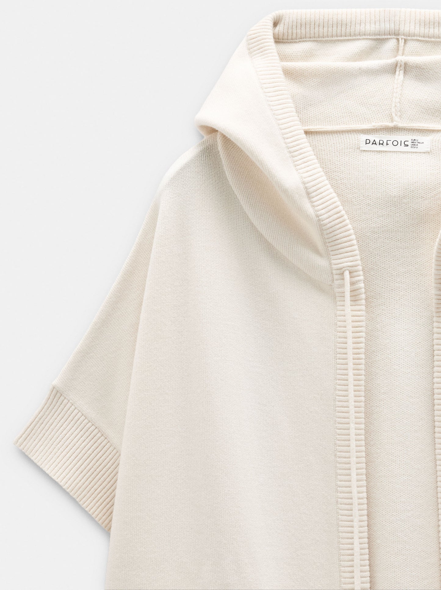 Hooded Knit Poncho