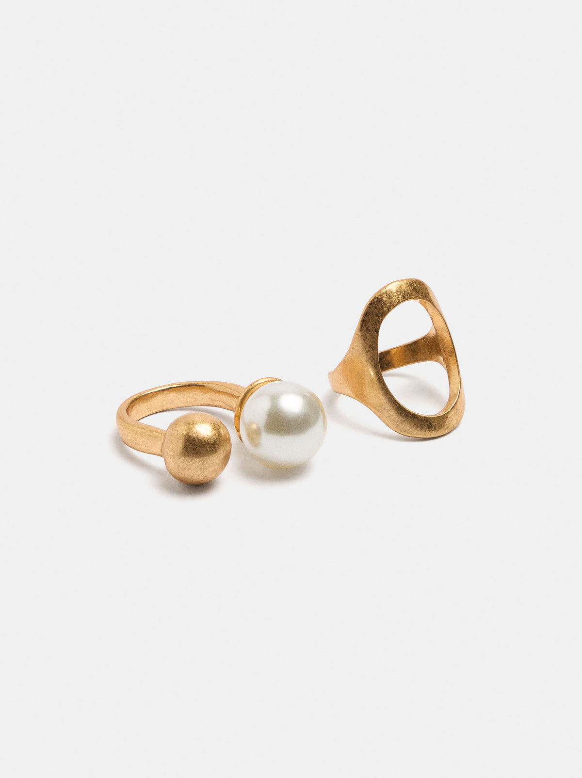 Set Of Hoop And Pearl Rings