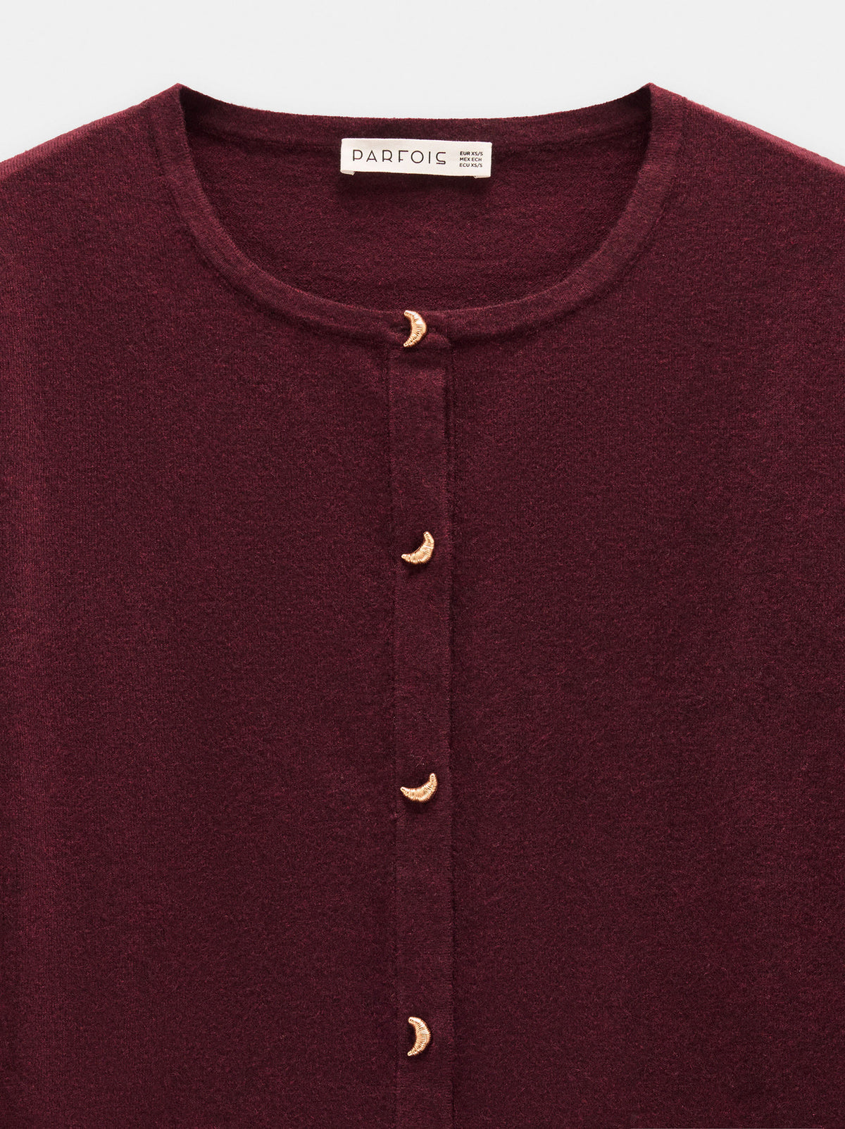 Knit Cardigan With Half-Moon Buttons