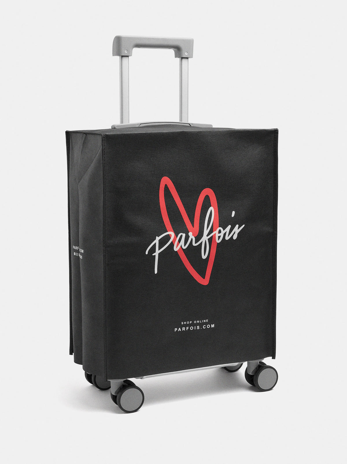 Striped Travel Suitcase L