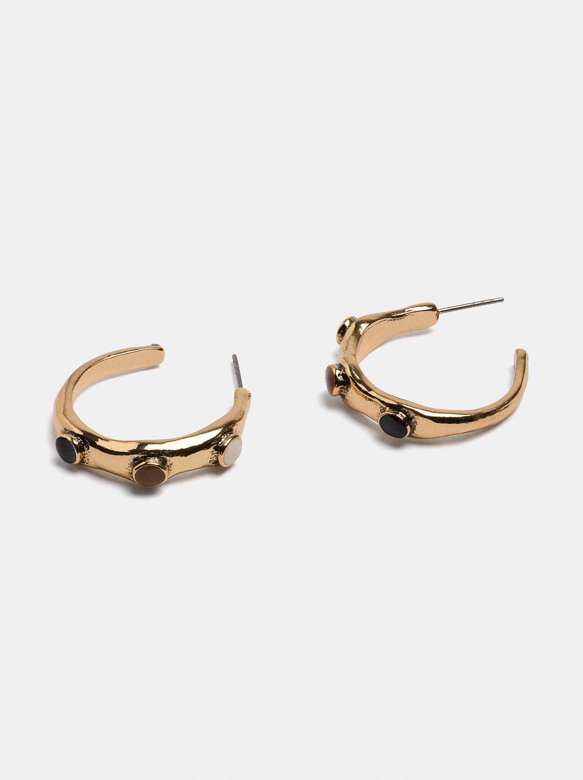 Open Hoop Earrings With Colourful Details