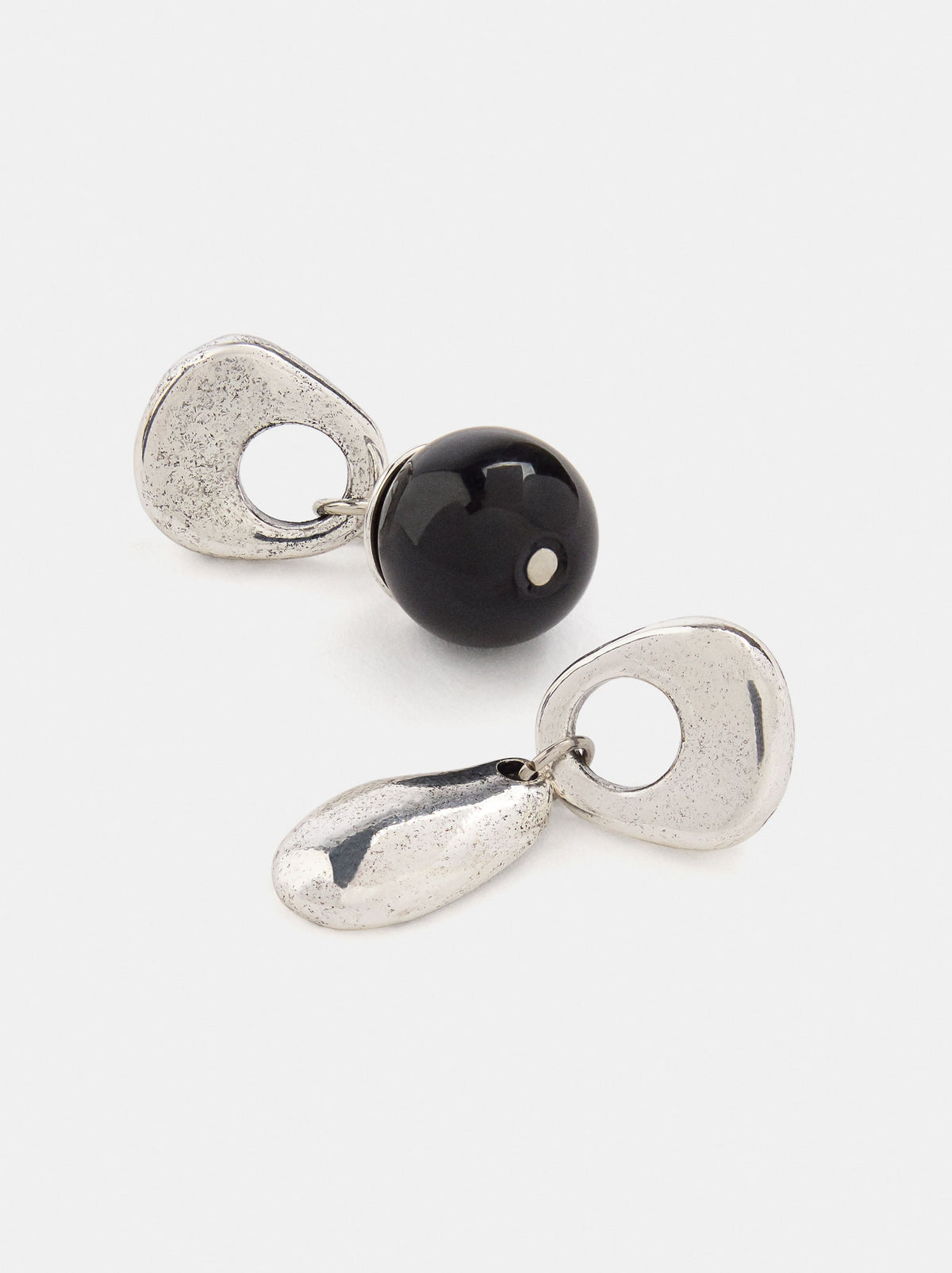 Asymmetrical Earrings With Stone