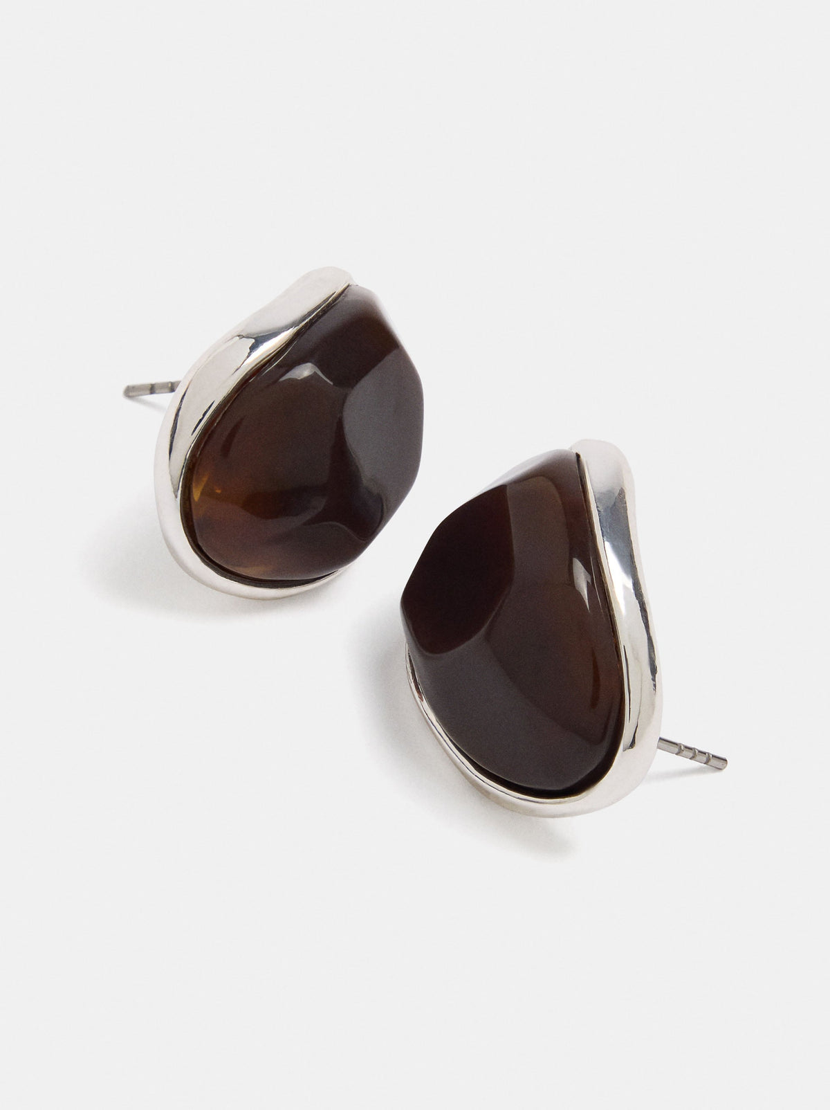 Oval Stone-Effect Earrings