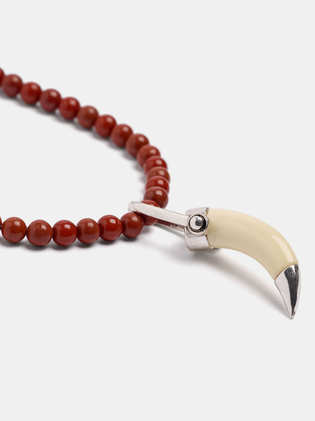 Stone Bead Necklace With Pendant