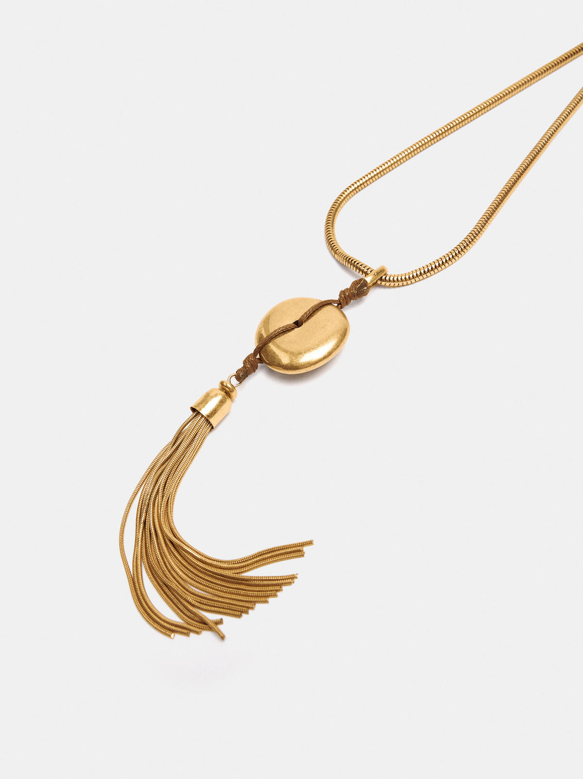 Long Necklace With Tassel Pendant