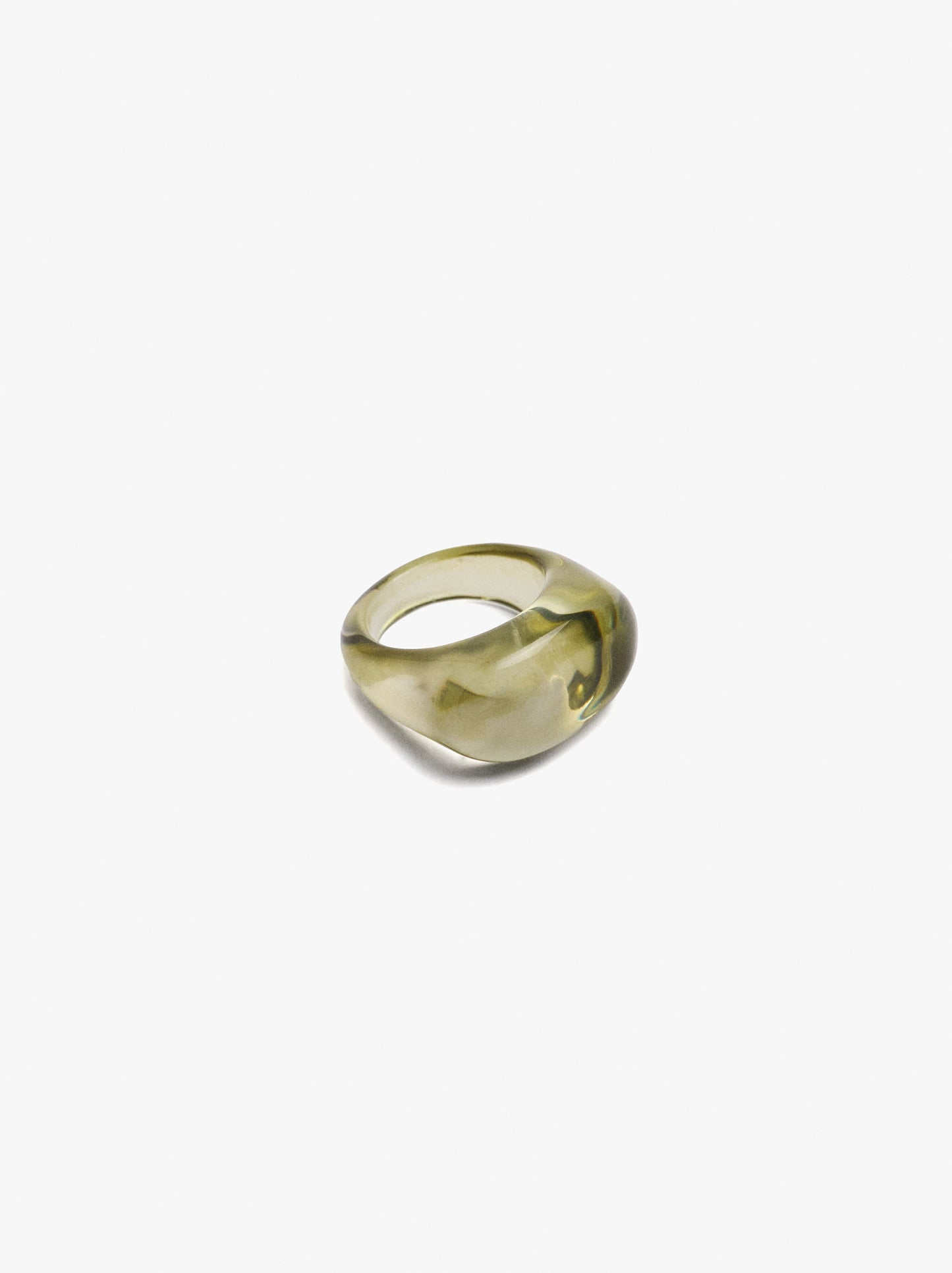 Oval Transparent Resin Ring