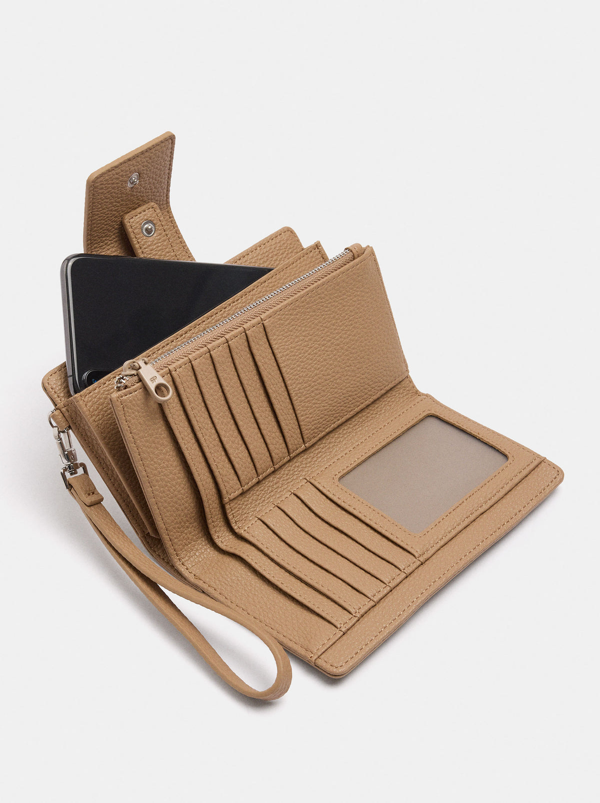 Wallet And Mobile Phone Holder With Strap
