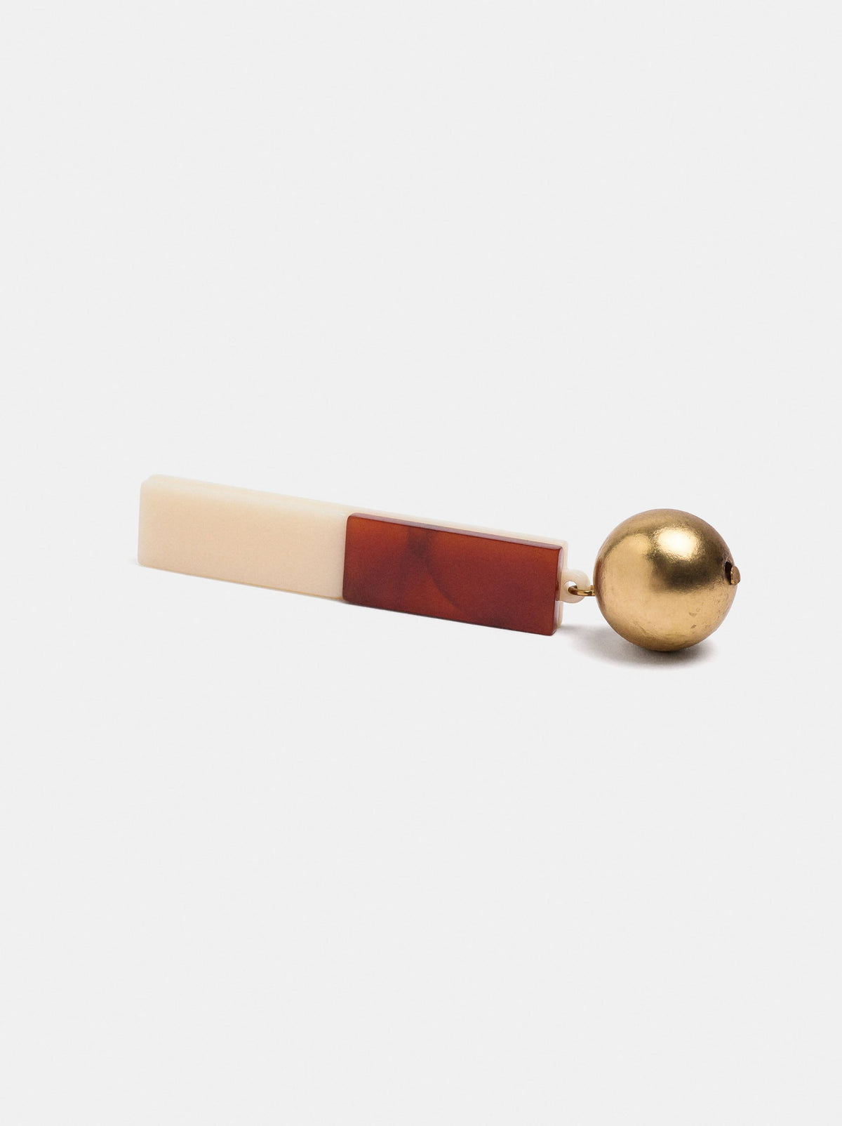Bicolor Bar Earrings With Sphere