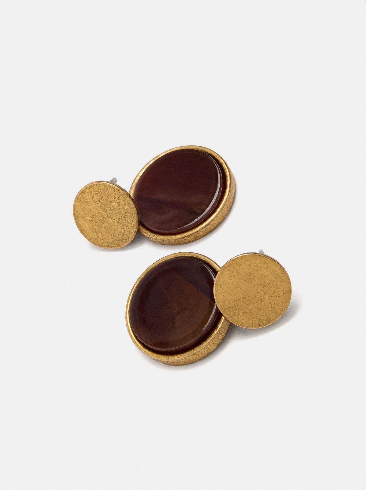Round Stone-Effect Earrings