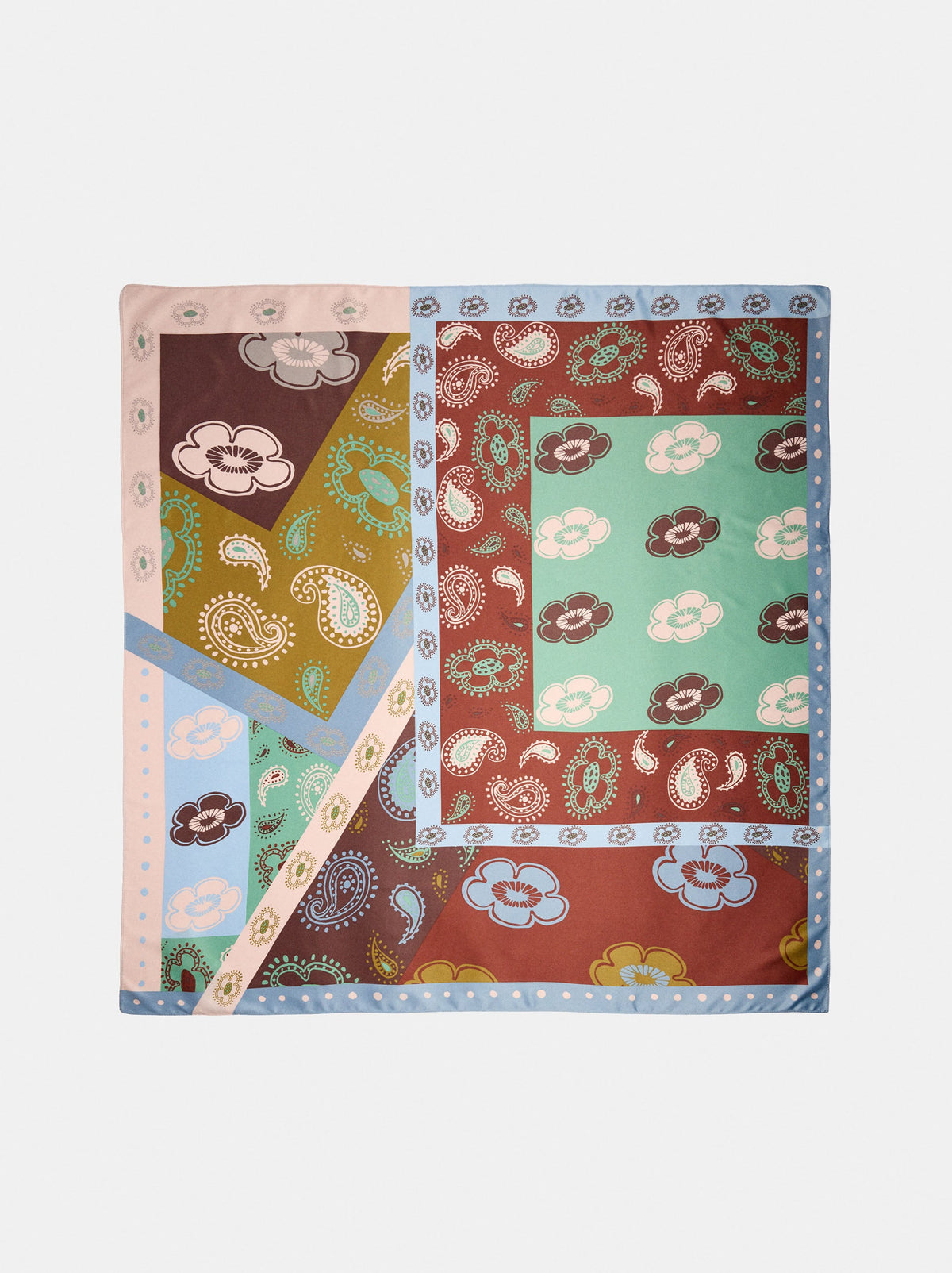 Printed Satin Square Scarf