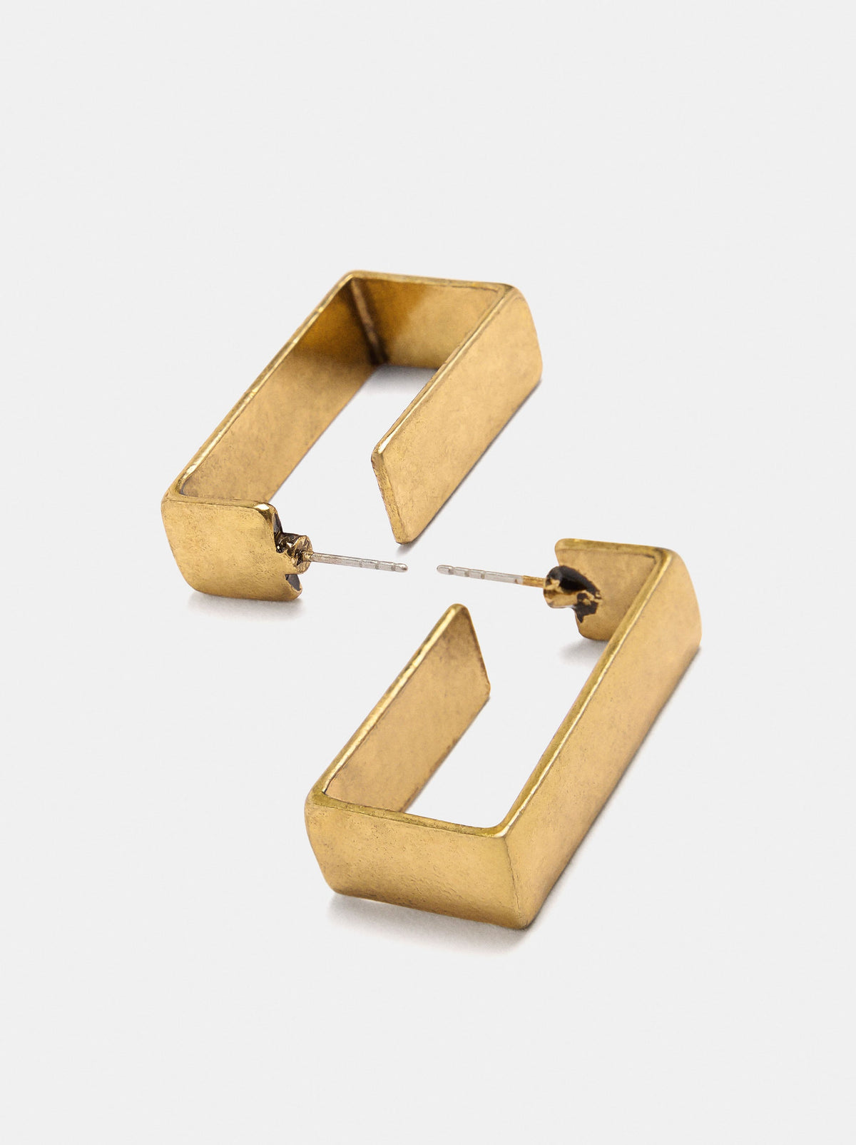 Flat Square Hoop Earrings