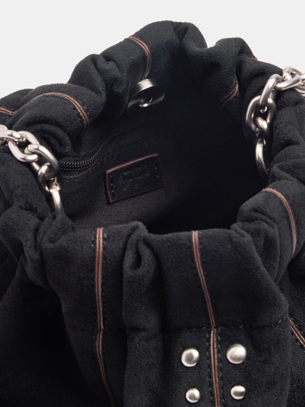 Leather-Effect Bucket Bag With Studs
