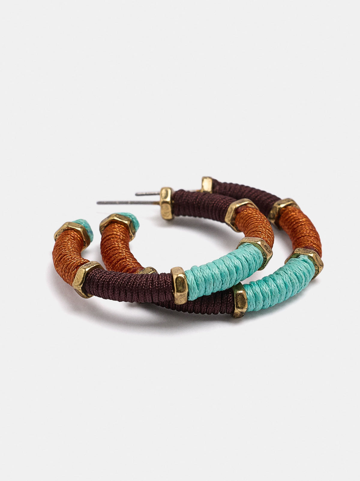 Hoop Earrings With Multicolor Threads