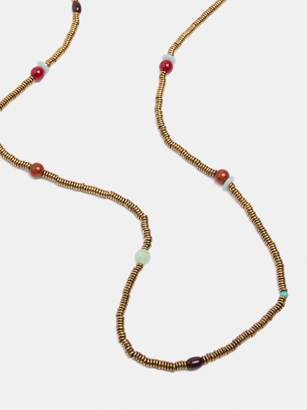 Hoop Necklace With Multicolor Beads