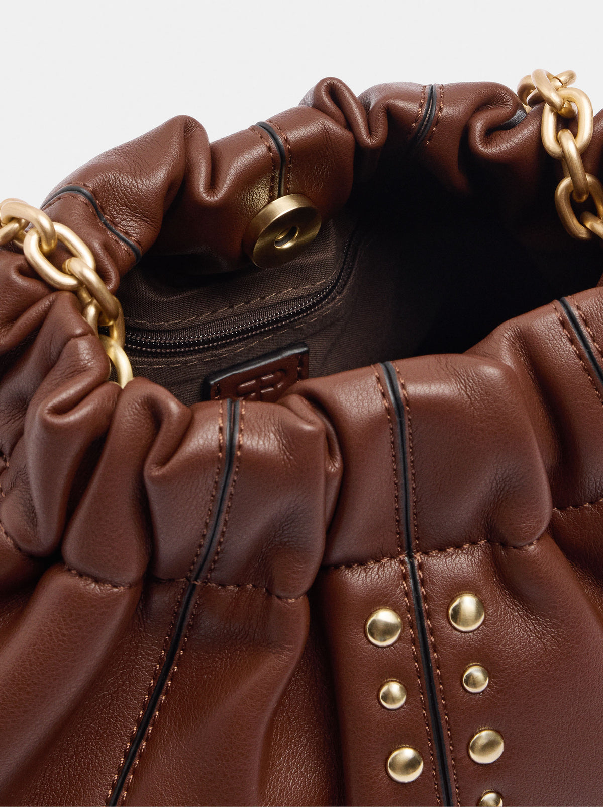 Handbag With Studs And Crossbody Bag