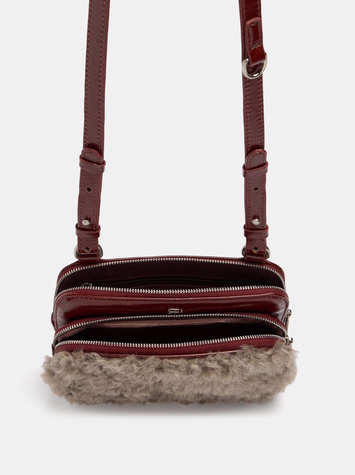 Mini Double Bag With Faux-Fur Effect