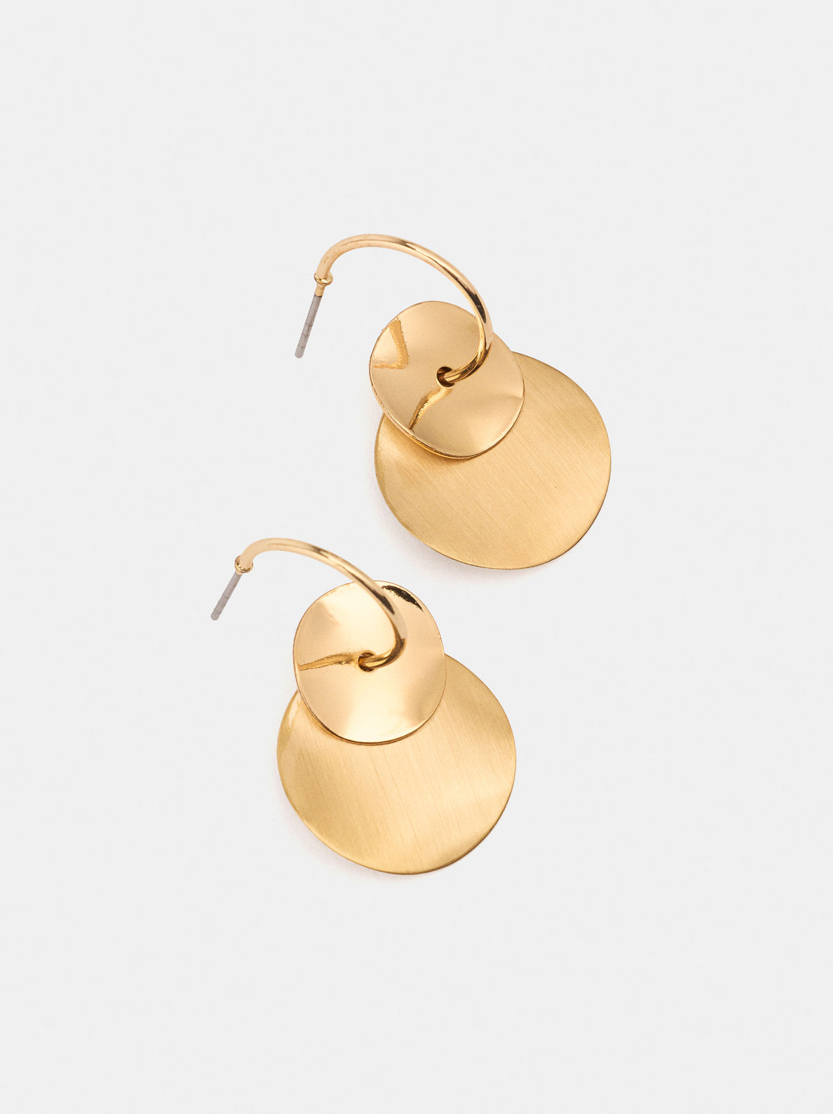 Hoop Earrings With Round Pendants