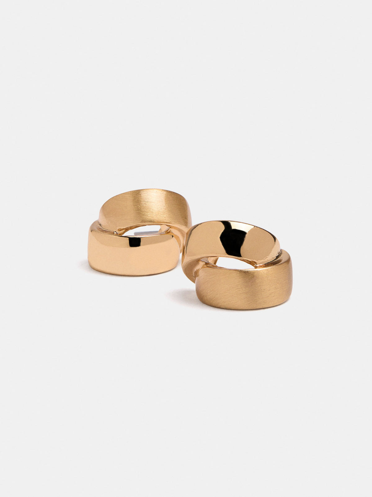 Wide Interlinked Hoop Earrings