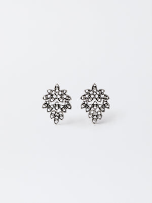 Medium Rhinestone Earrings