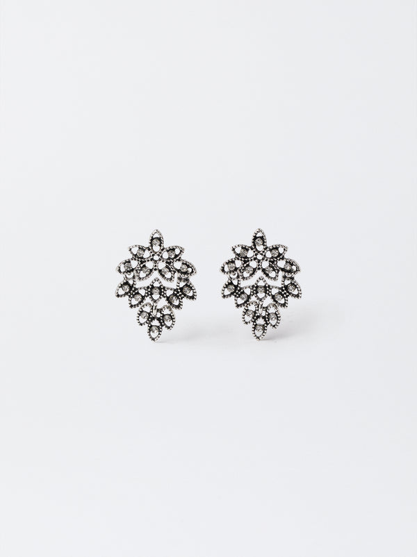 Medium Rhinestone Earrings