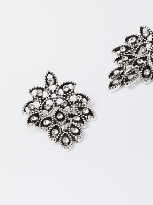 Medium Rhinestone Earrings