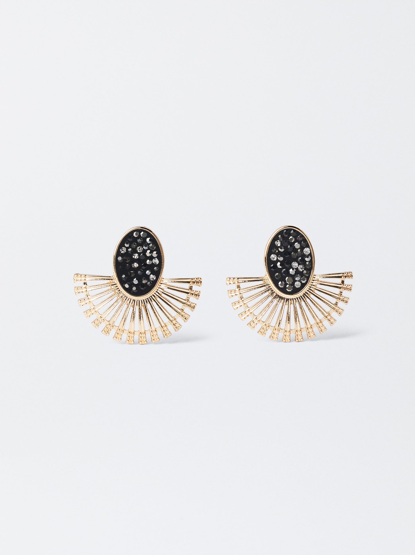 Golden Earrings With Strass