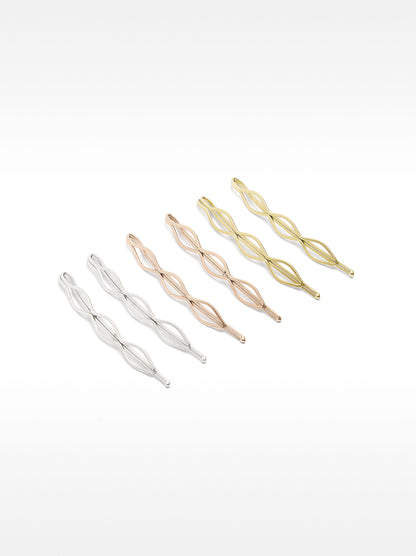 Set Of Metallic Hairslides