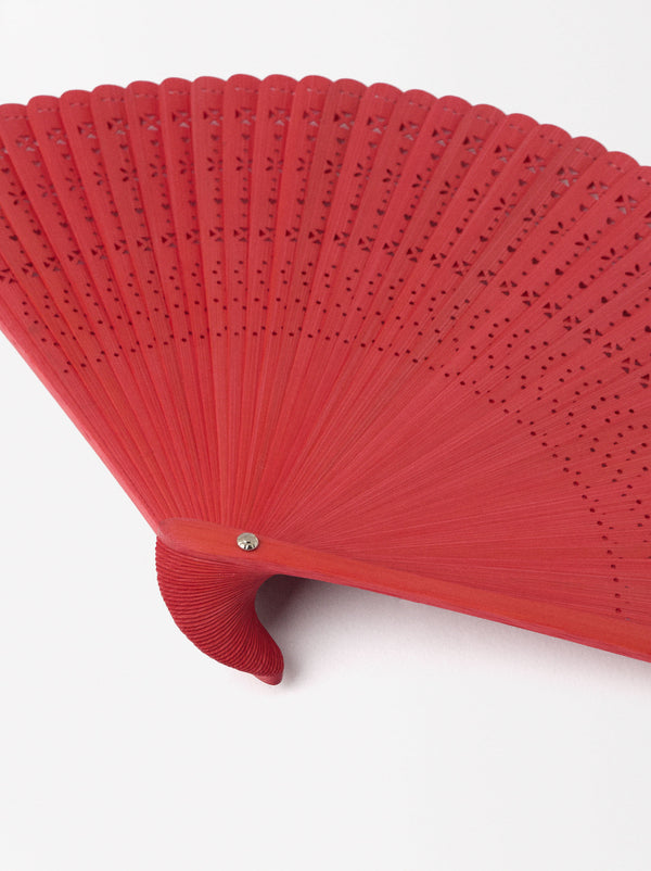 Bamboo Perforated Fan