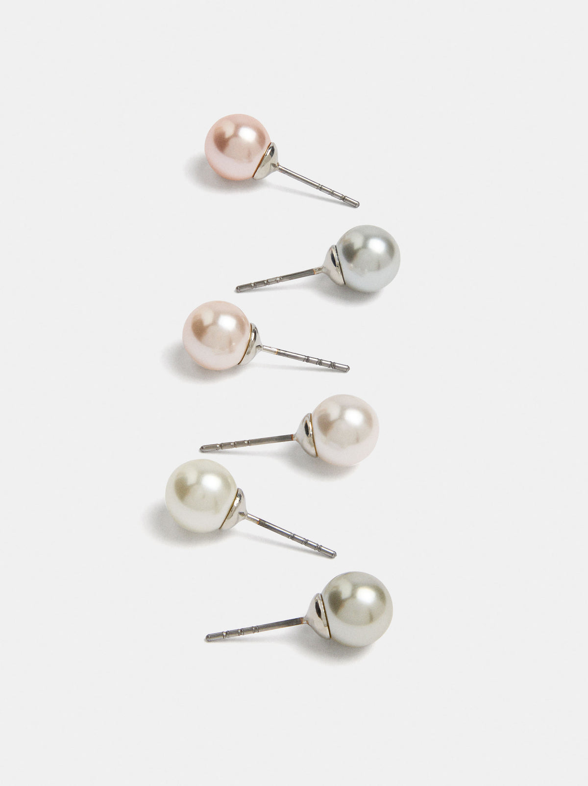 Set Of Faux Pearl Studs